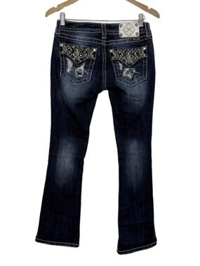 Miss Me Signature Boot Embellished Bootcut Jeans Size 28 Women Western Rodeo